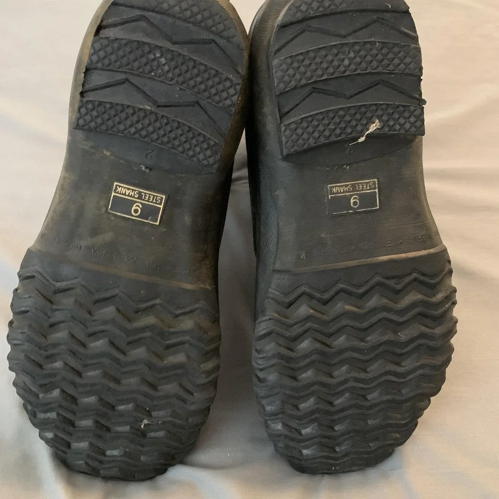 Rocky Boots Mens Size 9 Black Yellow Thinsulate Safety Toe Work‎ Lace-Up #7752